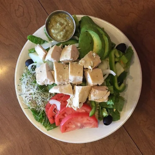 Special Roasted Chicken Salad - Roasted chicken over fresh greens with house dressing